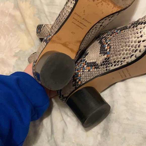 Isabel Marant / Danelya Exotic Print python ankle boots Booties 40 10 - Picture 8 of 8